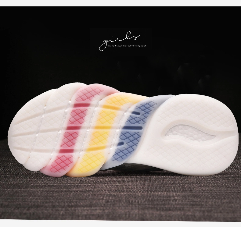 Jelly Rainbow Bottom Sport Daddy Shoe Lady Shoe Soft Bottom