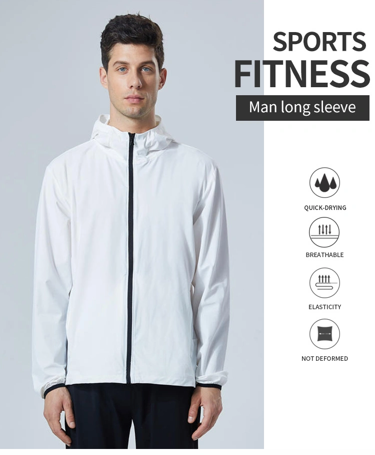 Men′s Windproof Sport Jacket Outdoor Workout Windbreaker Jackets Quick Dry Men Running Jacket