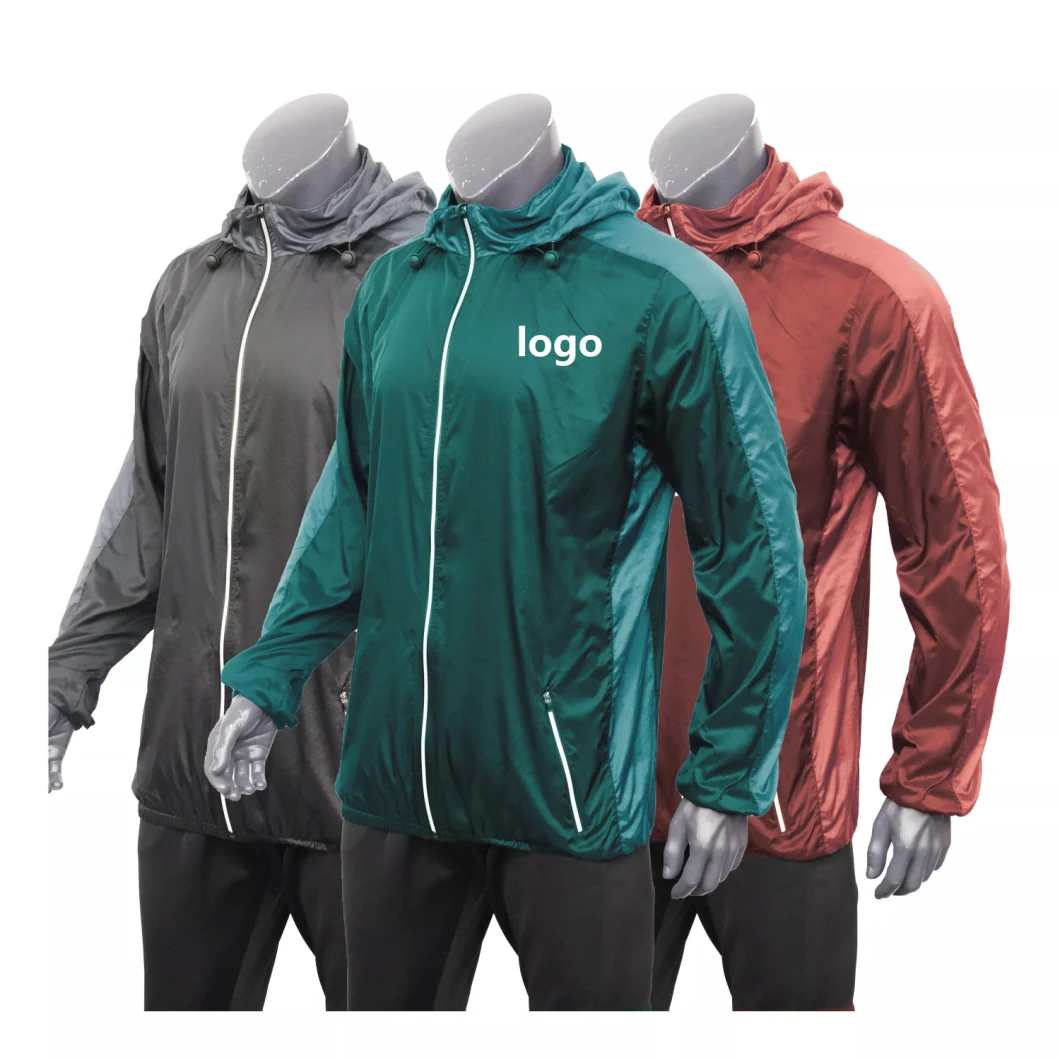 Wholesale Custom Waterproof Windbreaker Professional Comfortable Men′s Running Jacket