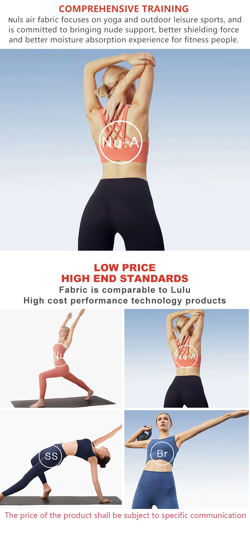 Wholesale Push up Strappy Workout Yoga Supportive Sports Bra