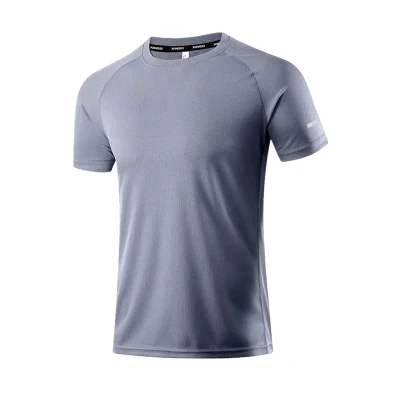 T-shirt sportiva estiva per il tempo libero ad asciugatura rapida girocollo alta elasticità da uomo leggera traspirante manica corta sportiva fitness