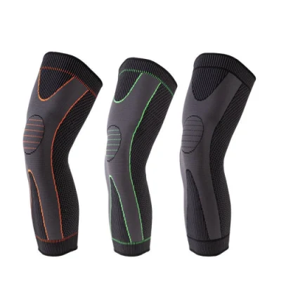 Wyz19931 Ginocchiere sportive Compressione gamba intera Manica lunga Proteggi gamba per uomo Donna Basket Artrite Ciclismo Sport Calcio