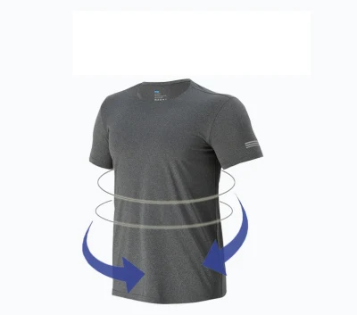 T-shirt sportiva estiva ad asciugatura rapida T-shirt da uomo per corsa all'aria aperta per il tempo libero Manica corta Abbigliamento fitness allentato transfrontaliero Manica corta Commercio all'ingrosso