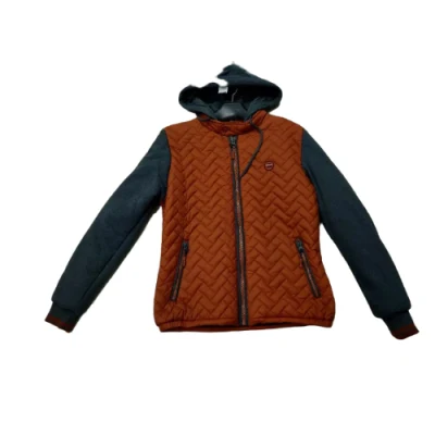 Cappotto trapuntato da uomo, giacca casual con cappuccio