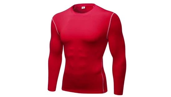 Maglia a compressione da uomo, corsa, palestra, allenamento, sport, fitness, corsa, manica lunga, vestibilità asciutta, strato base, allenamento, strato base, camicia termica a maniche lunghe Wbb14451