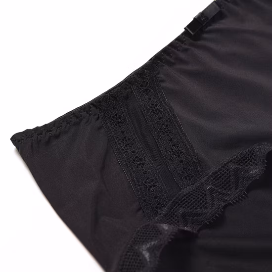 Nuovo slip donna nero antibatterico, slip traspirante